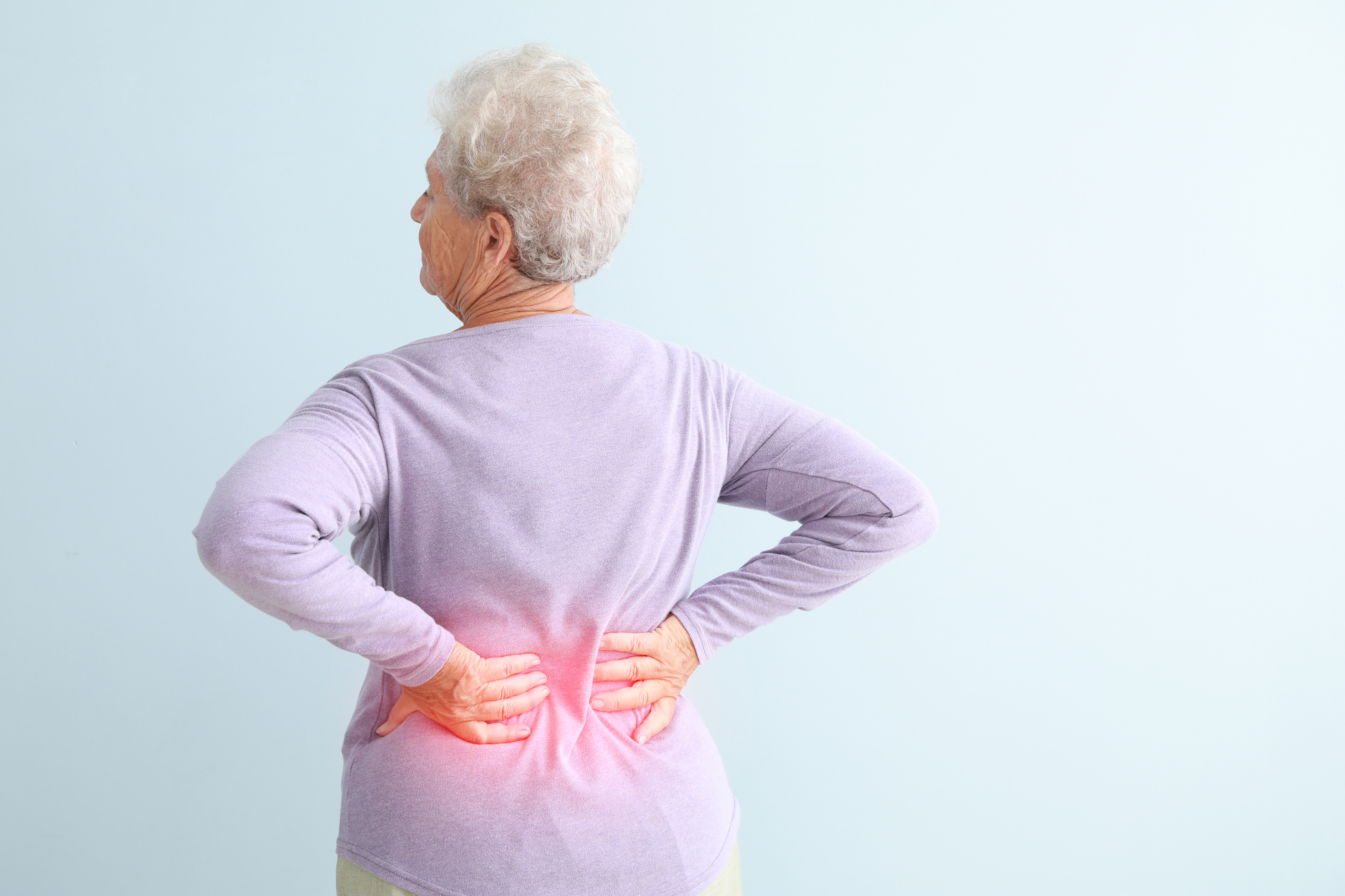 Lady with back pain